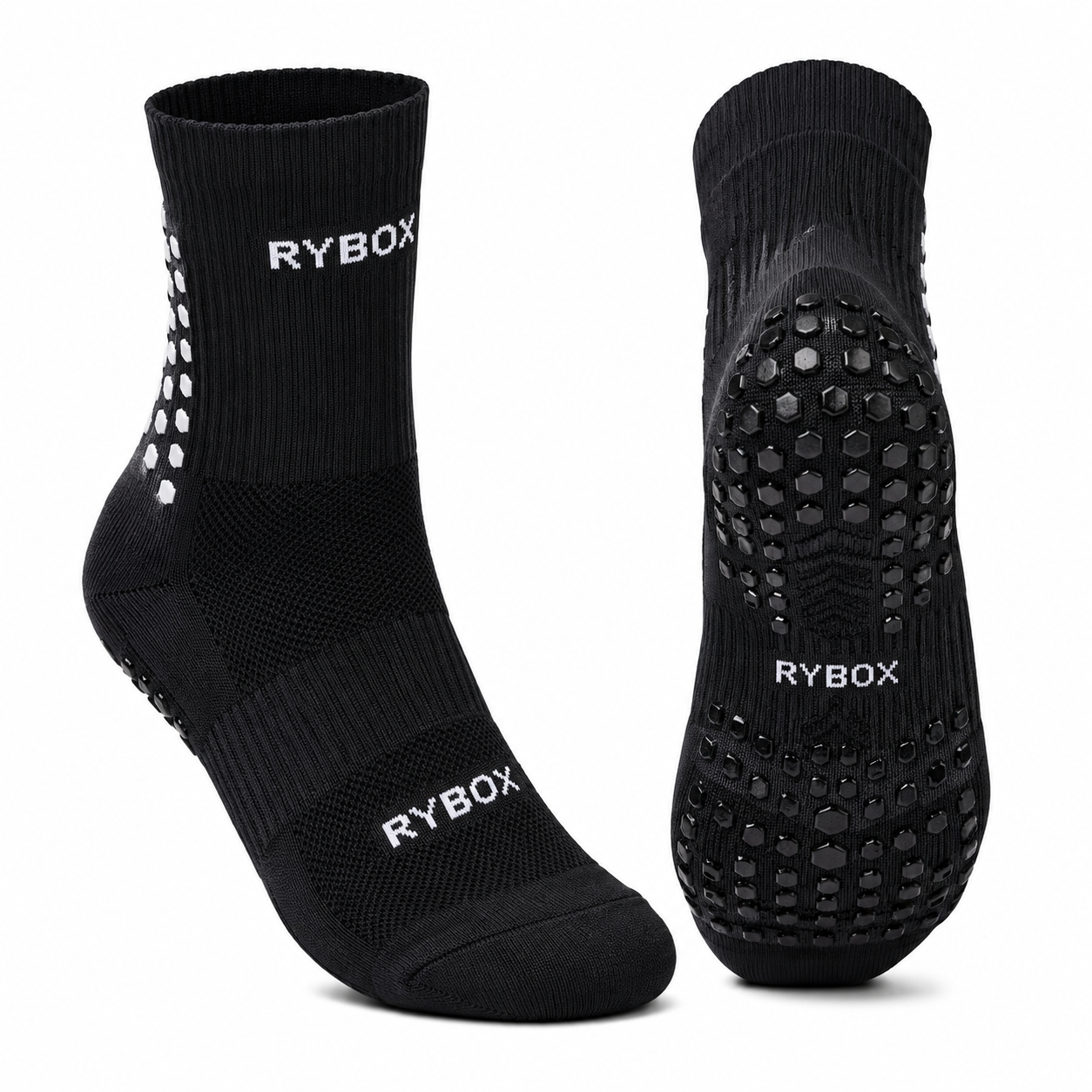 Konceptbild av svarta RYBOX Grip Socks